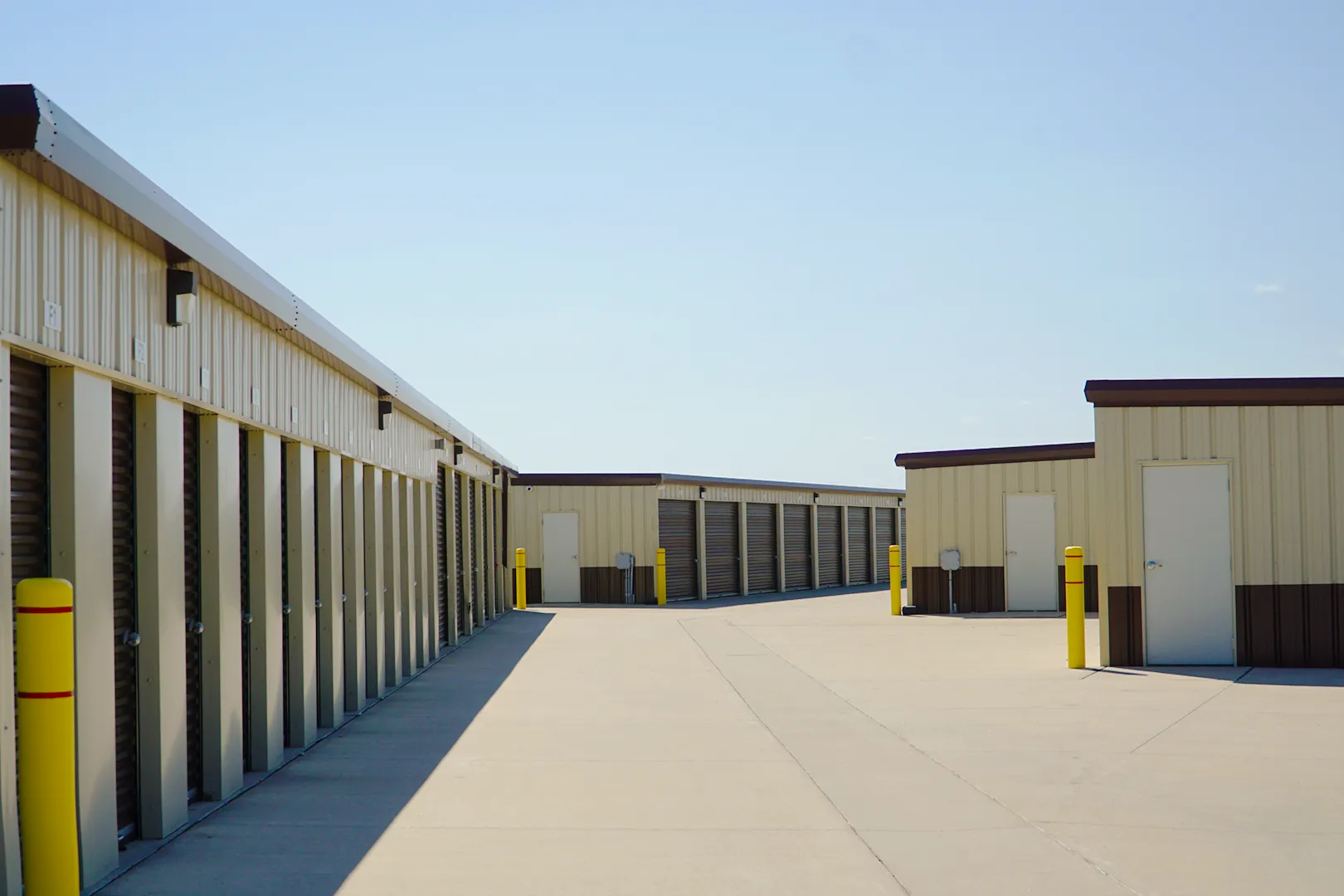 Row of self-storage units at Store & Fetch on S. Lyons Avenue.