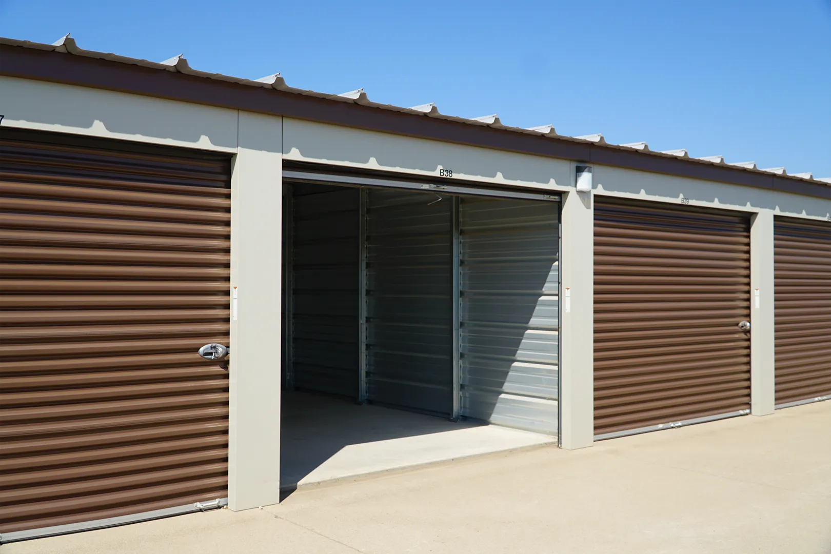 Empty self-storage unit at Store & Fetch on S. Lyons Avenue.